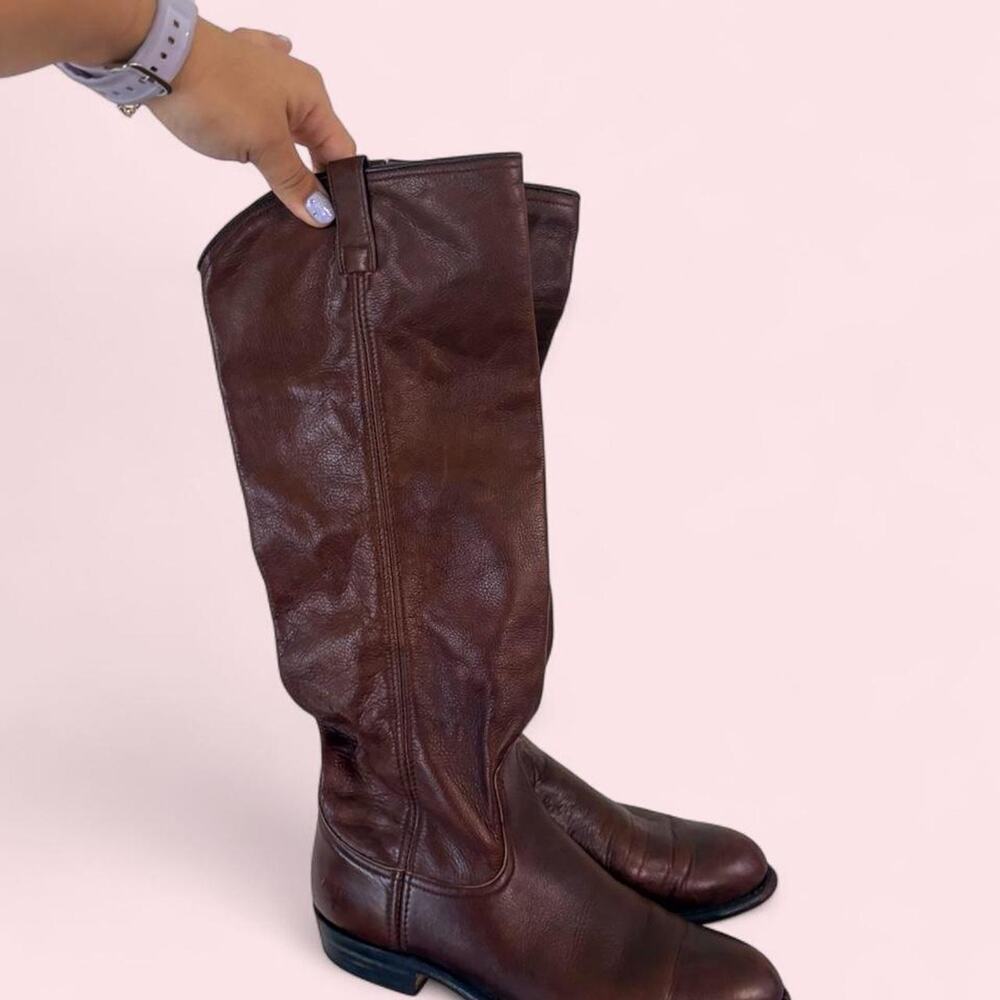 Frye Women's Size 8 leather boots inbrown leather equestrian western boho